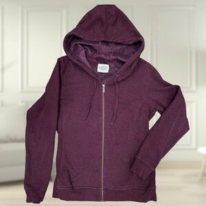 UGG Sarasee Women’s Full Zip Hoodie Plum, Wine, Fleece Lined, Super Soft Size L